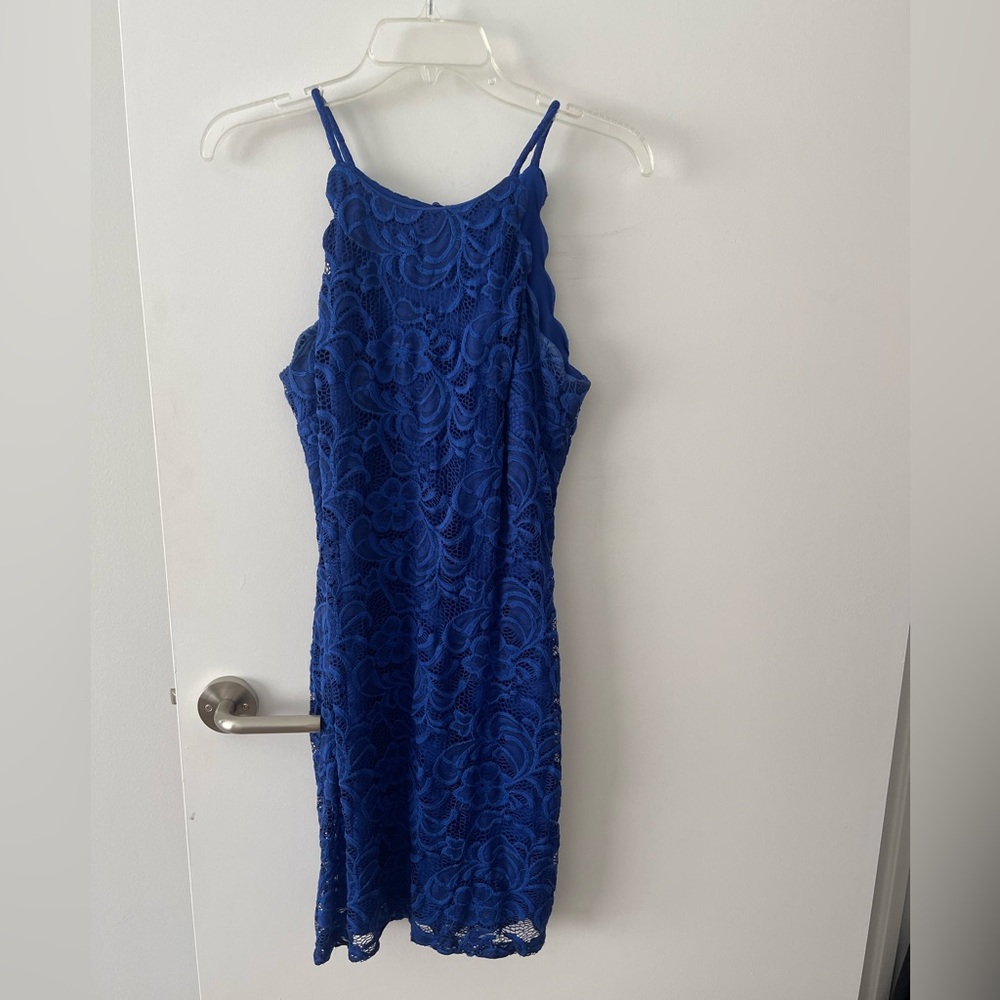 Blue Lace Cocktail Dress | by & by | Size 11